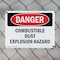 Signmission Combustible Dust Explosion Hazard Danger Sign, Plastic, 14in W x 10in L, 2PK OS-2PACK-DS-P-1014-L-1831 - alternate 5
